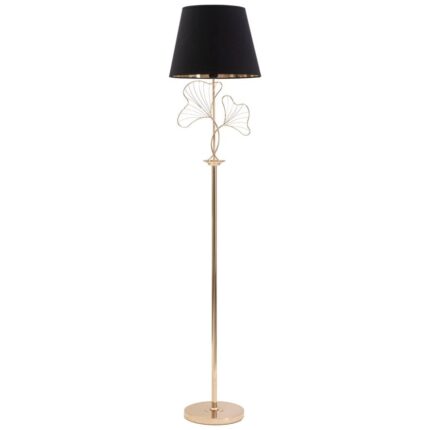 Lampadar Mauro Ferretti Leaves Ø 38X167 cm, Negru/ Auriu