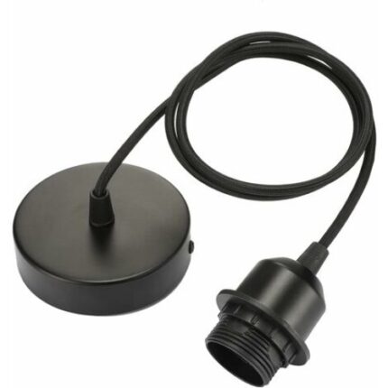 Cablu corpuri de iluminat, Soclu E27, Electronic, negru
