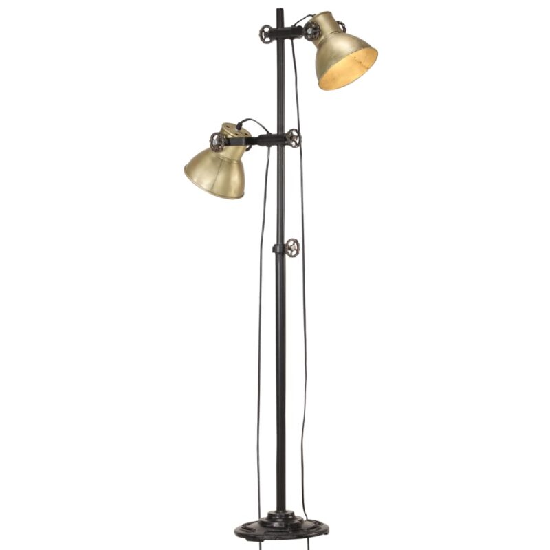 Lampa de podea cu 2 abajururi, aramiu, E27, fonta 320584