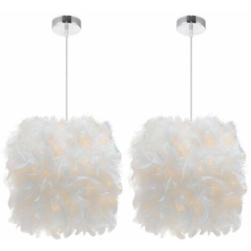 Set 2 Lampadare, 22x25cm, Ajustabil, Alb