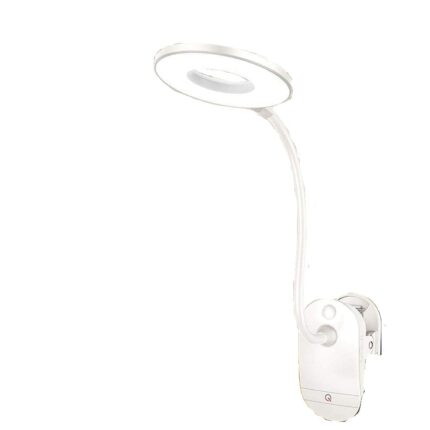 Lampa LED birou, Elite, 7.5D x 12.5W x 16.5H cm, 3 nivele luminozitate, flexibila 7300K, incarcare usb