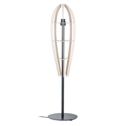 Lamp de podea, Luminex, Metal / Placaj, Stil Boho, E27, 32 x 120 cm, Natural