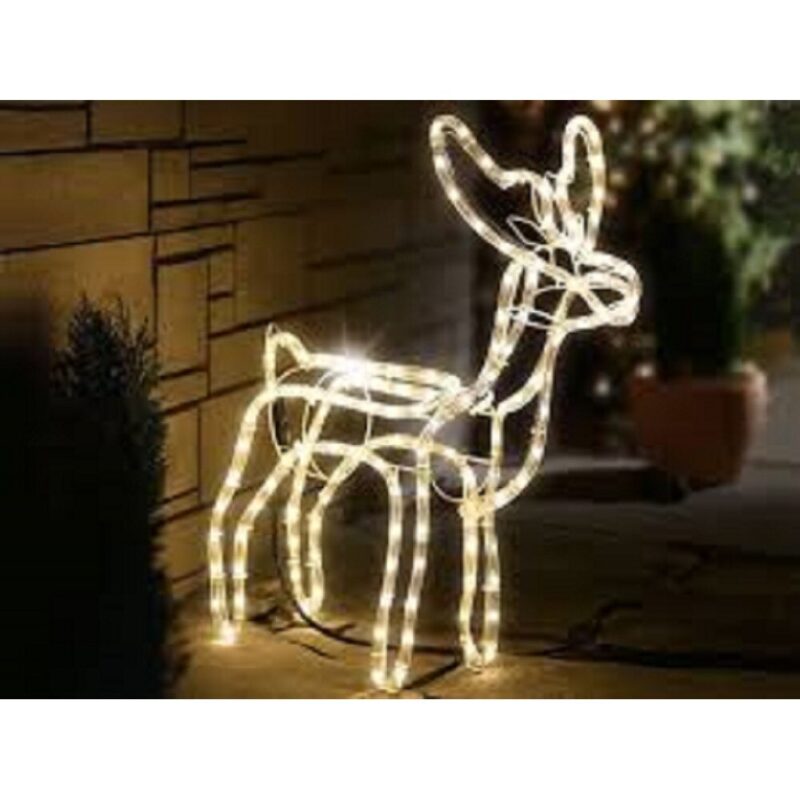Decoratiune de Craciun - Cerb LED, Alb