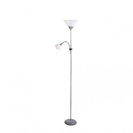Lampa Lightex DEXTER, 1xE27+1xE14, inaltime 176 cm, argintiu