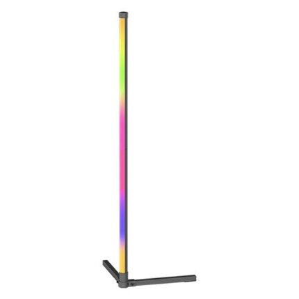 Lampa de colt, Zelux, WiFi Smart RGB, Lumina ambientala, Telecomanda, Negru, 140cm