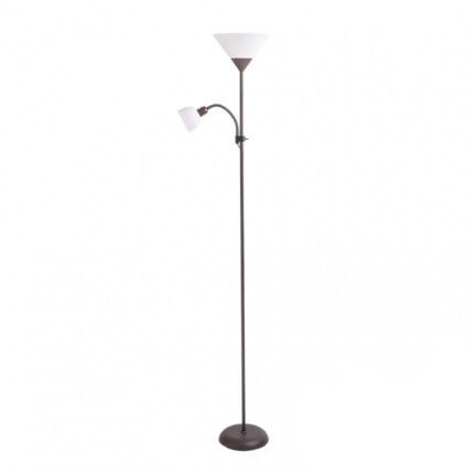 Lampadare, Lightex, 1xE27+1xE14, 176 cm, Alb