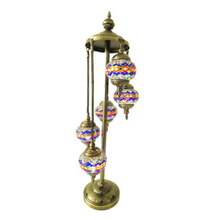 Lampadar din bucati de sticla, mozaic colorat