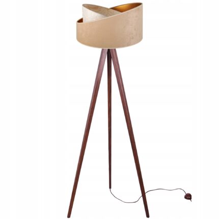 Lampadar trepied, LightHome, Lemn, Bej/Maro, 150cm, WERONA 2407/BL/TDP