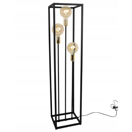 Lampadar, Light Home, 230 V, E27, Metal, 130 cm, Negru/Auriu