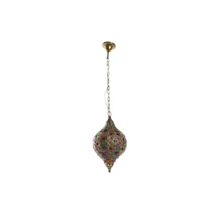 Lampadar DKD Home Decor, stil arab, acrilic multicolor, 24x24x42cm