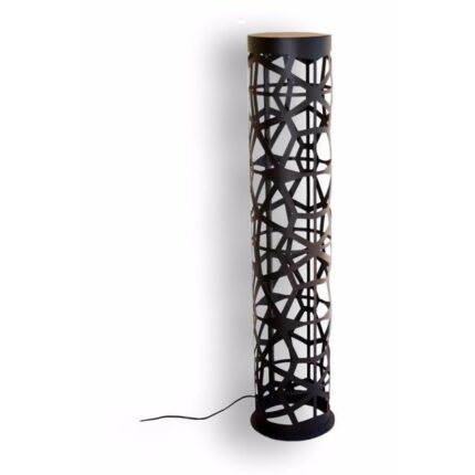 Lampadar cilindric, negru, 220x1100 mm