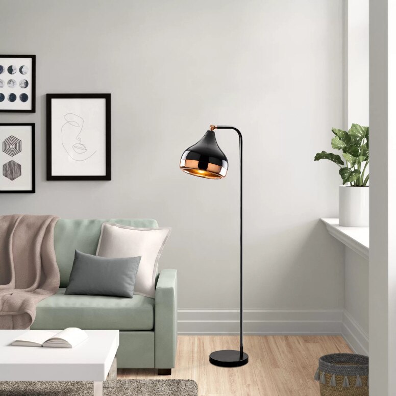Lampadar, LPD-51434, Negru, 30x17x120 cm