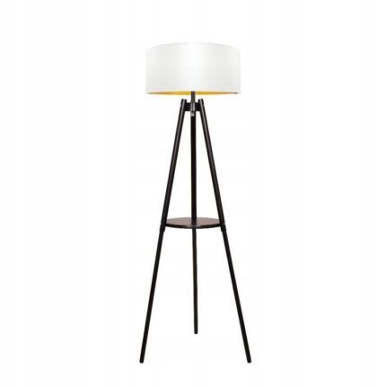 Lampa de podea, Komat, Lemn, 150 x 40 x 20 cm, Negru/Alb
