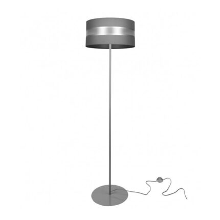 Lampa de podea cu abajur Light Home, Metal, 153 cm, Gri