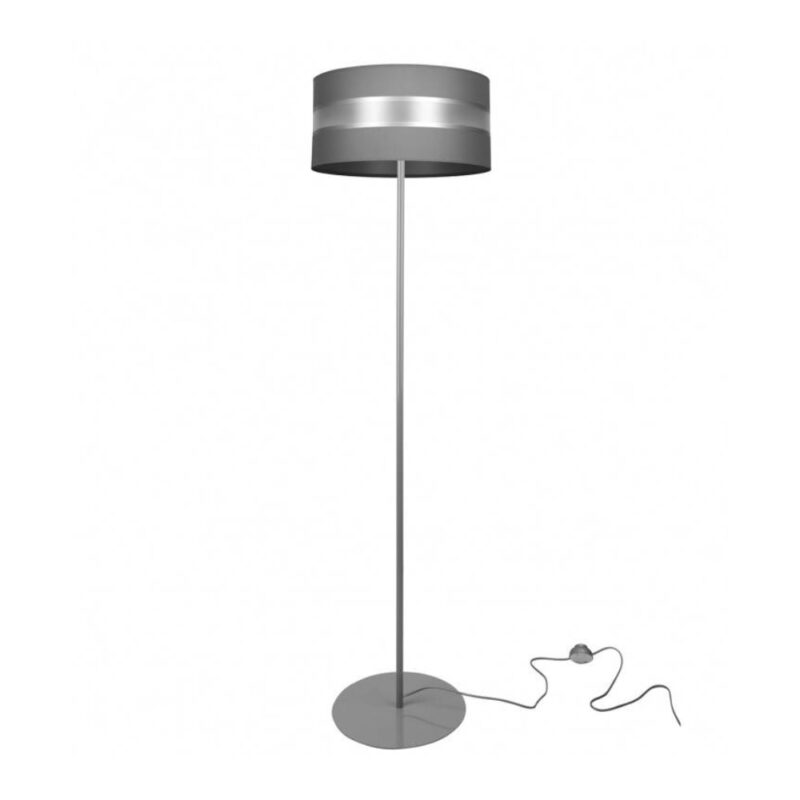 Lampa de podea cu abajur Light Home, Metal, 153 cm, Gri