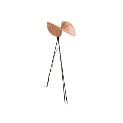 Lampadar MONNARITA, Elle, Bambus/Metal, E27, 155 cm, Natur/Negru