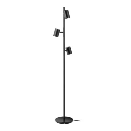 Lampadar din otel cu 3 spoturi, negru, 160 cm, 8.5W, GU10