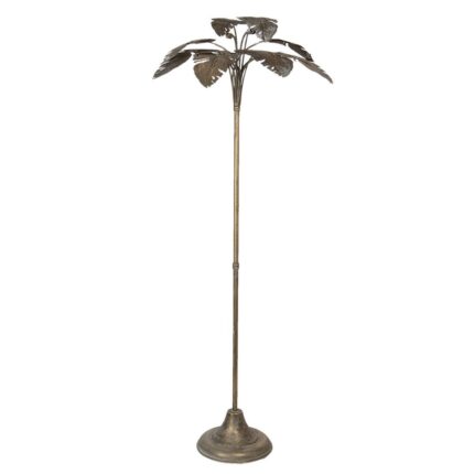 Baza lampadar din fier auriu antic 64 cm x 64 cm x 165 h