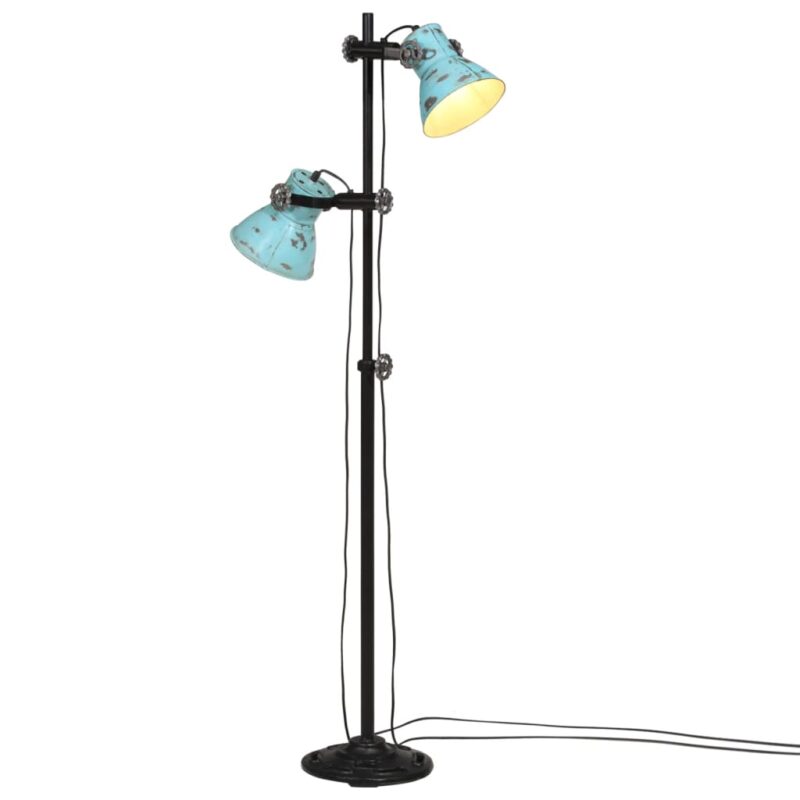 Lampa de podea vidaXL, 25 W, albastru uzat, 25x25x90/160 cm, E27, 5.92 Kg
