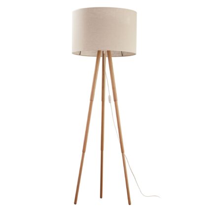 Lampa de podea, TK-Lighting, Metal/Lemn, E27, Bej