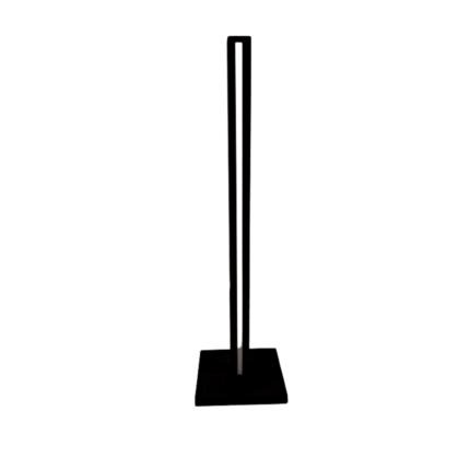 Lampadar podea, Lemn, negru mat, 100 cm