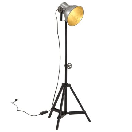 Lampa de podea vidaXL, 25 W, argintiu vintage, 35x35x65/95 cm, E27, 2.34 Kg