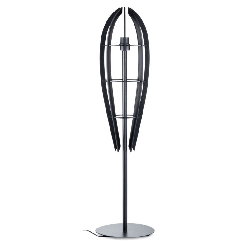Lamp de podea, Luminex, Negru, 120cm