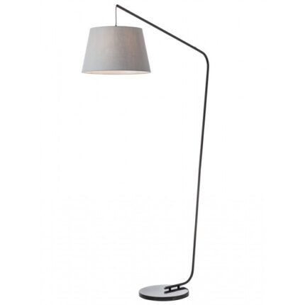 Lampadar Smarter Kermit, negru mat, textil, 1XE27, H.180 cm