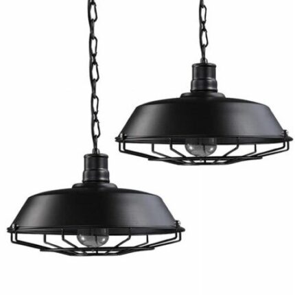 Lampadar Vintage, Cablu Ajustabil, 100 cm, Negru