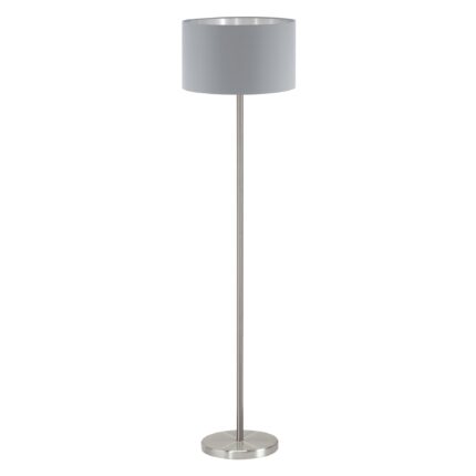 Lampadar textil, Maserlo, 95173, E27, Nichel Mat-Argintiu, 60W