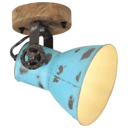 Lampa de perete vidaXL, 25 W, albastru uzat, 11, 5x 11, 5x25 cm, E27, 1.64 Kg