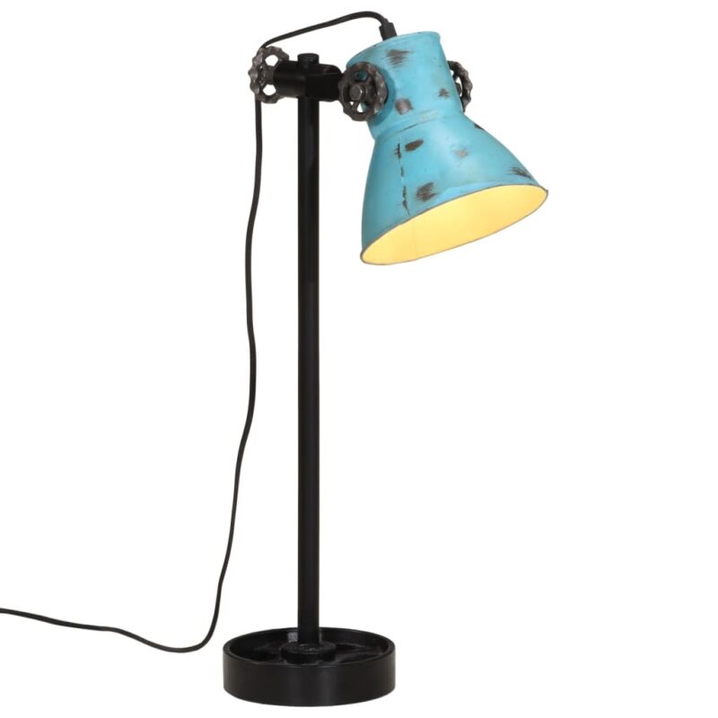 Lampa de birou vidaXL, 25 W, albastru uzat, 15x15x 55 cm, E27, 2.86 Kg