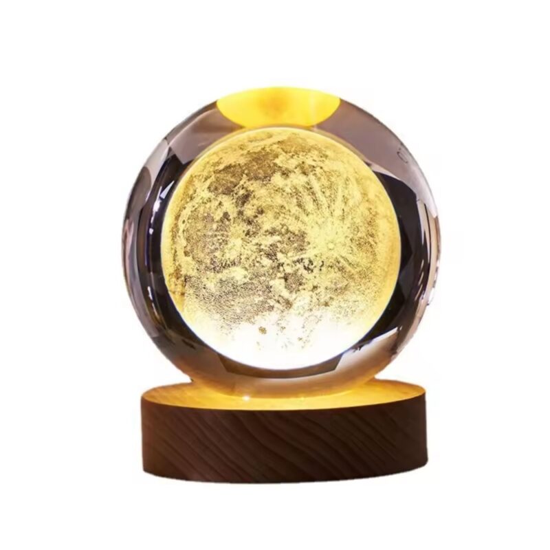 Veioza LED Glowing Crystal Glass Globe Ball - Lumina Decorativa Eleganta pentru Casa ta