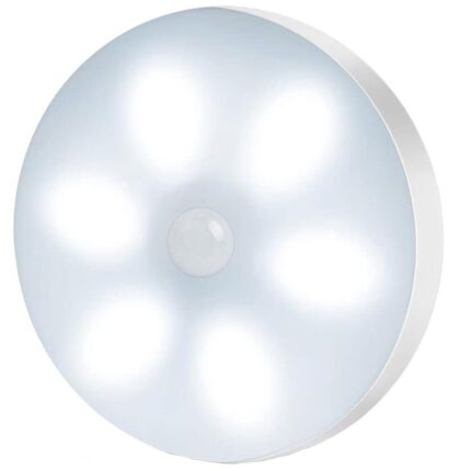 Lampa LED, Senzor de lumina/miscare, Intensitate reglabila, 6000K, USB-C, 400mAh, Alb