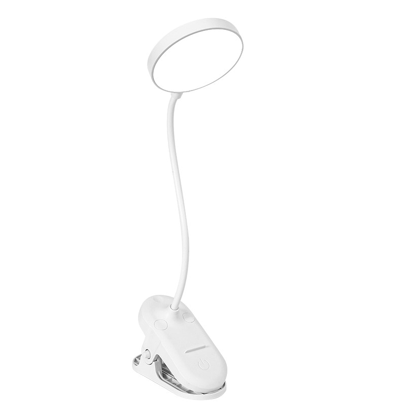 Veioza LYNDNICE, cu clip mini, flexibila 360°, alb, 23cm