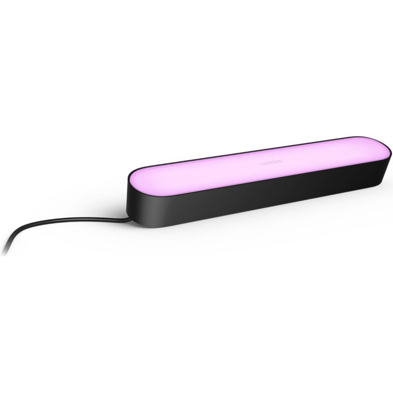 Lamapa LED RGB extensie Philips Hue, Zigbee, 530 lm, lumina alba si colorata (2000-6500K), 25.3cm, Negru, clasa energetica G