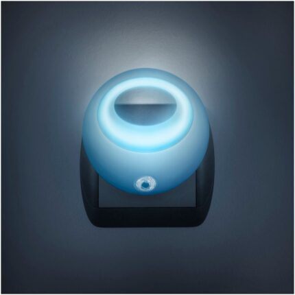 Lampa de veghe LED Phenom, cu senzor lumina, 1W, Albastru