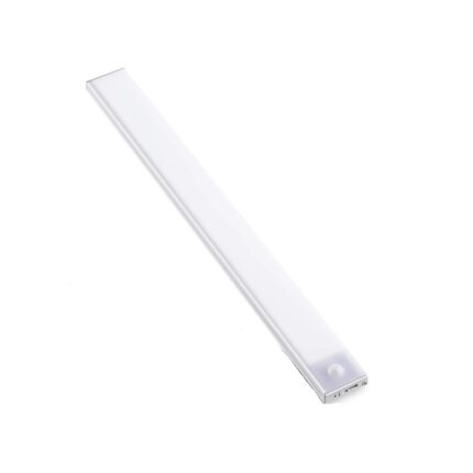 Lampa LED SLIM, AHA PRINT, cu senzor de lumina si miscare, intensitate reglabila, prindere magnetica, 20cm, acumulator 500mah cu reincarcare prin USB, lumina rece, pentru bucatarie, hol, dressing