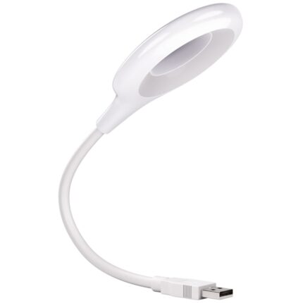 Lampa LED, YWX, 3 nivele de intensitate, control vocal, portabila, USB, alb