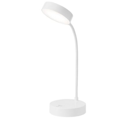 Lampa LED Flexibila de Birou MRG M1631, Reincarcabila, Touch, Alba