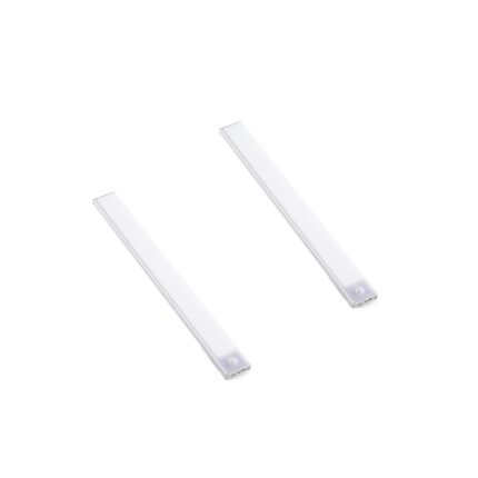 Set 2 lampi LED SLIM cu senzor de lumina si miscare, AHA PRINT®, intensitate reglabila, suport magnetic, 40cm, led-uri puternice, acumulator 1000mah cu reincarcare prin USB, lumina rece, pentru bucatarie, hol, dressing, garaj