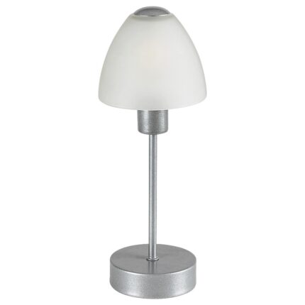 Veioza Rabalux Lydia 2295, comutator tactil, dimabil, E14, G45, 1XMAX40W, luminozitate reglabila, IP20, 32.5x12cm, Metal, Argintiu