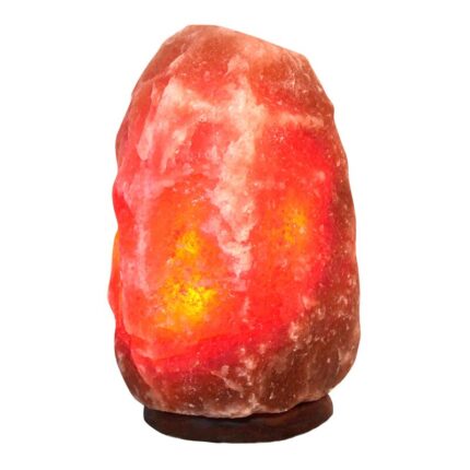 Lampa de sare minerala Himalaya, Flyme, 1-2 Kg, E14, 2x15W, 2x intrerupator, Rosu