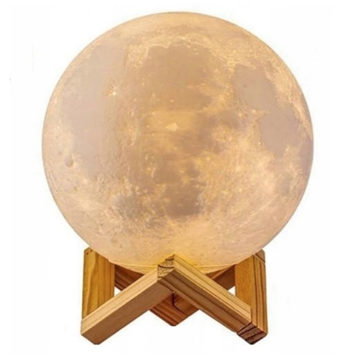 Lampa de noapte cu LED Moon, mare, 57cm, 3 moduri de iluminare