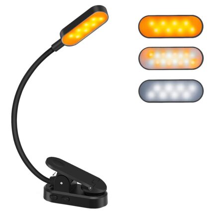 Lampa pentru citit, Incarcare USB, 6000K, Negru