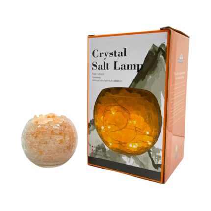 Lampa sare Himalaya in bol sticla mic