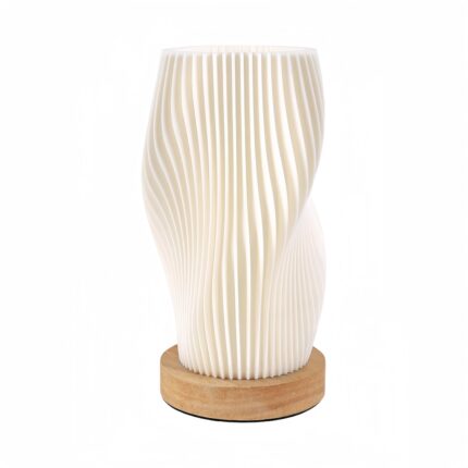 Lampa de masa vintage, abajur PLA imprimat 3D, 3 temperaturi de culoare, alimentare USB, 7W