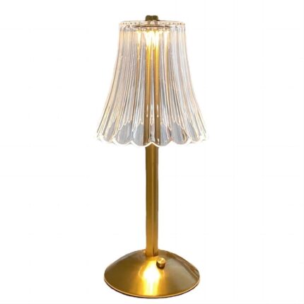 Lampa de masa wireless cu cristal, lampa de masa cu baterie LED reglabila 3 culori, lampa tactila, lampa de noptiera atmosfera romantica, incarcabila USB, lumina de noapte pentru camera de zi, dormitor, gradina, restaurant, bar, C