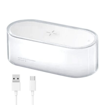 Lampa de veghe cu incarcator wireless VFZ, ambientala, pentru citit, 3 luminozitati, 7 culori, reincarcabila, Portabila