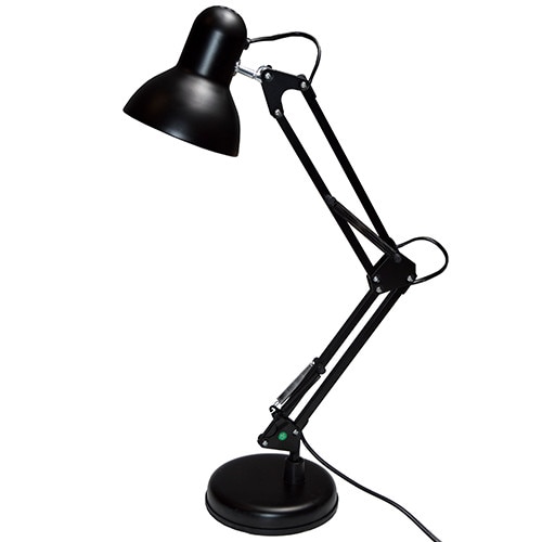 Lampa birou cu suport, culoare neagra, putere maxima 60 W, soclu E27